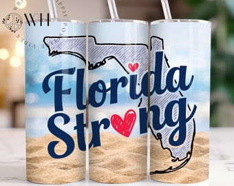 Florida Strong 20oz Skinny Tumbler Sublimation Design (Digital Download)
