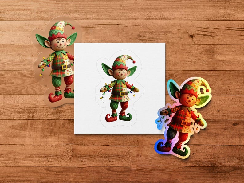 Faux Patchwork Elf Png, Christmas Elf Clipart, Elf Head, Cute Elf Png ...