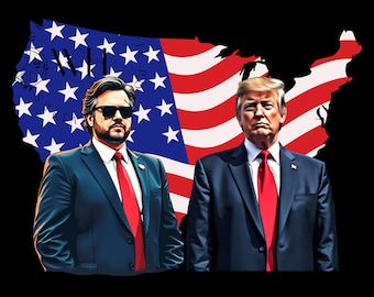 Diseño de camiseta patriótica Trump Vance 2024 PNG (Descarga digital)