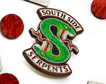 South Side Serpents Wood Pin Riverdale serpents Gift for Riverdale fans