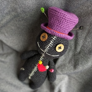 Crochet VOODOO man Handmade crochet zombie Creepy doll plush Cute Halloween amigurumi Pagan doll