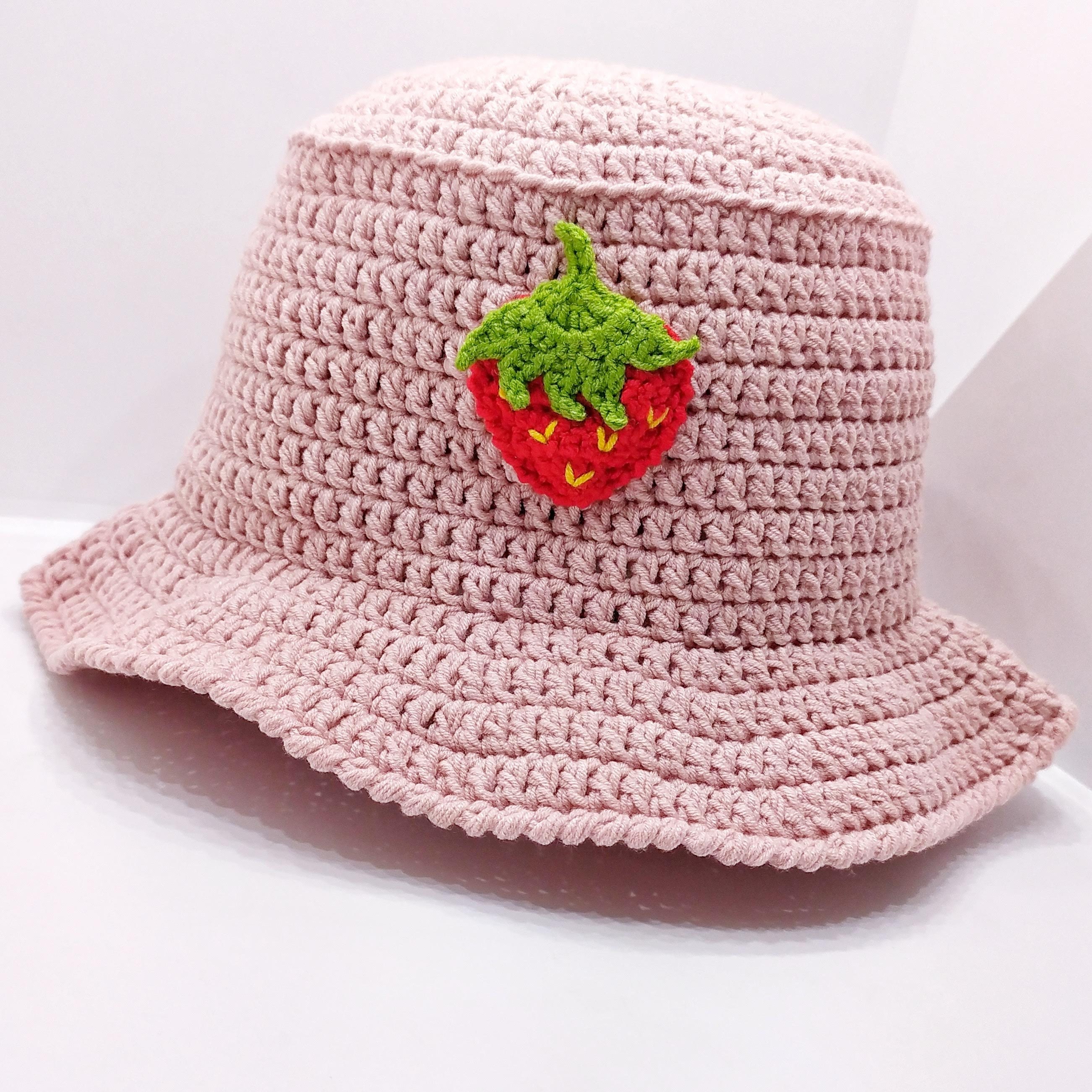 Cottagecore bucket hat Strawberry bucket hat Dusty rose bucket Etsy