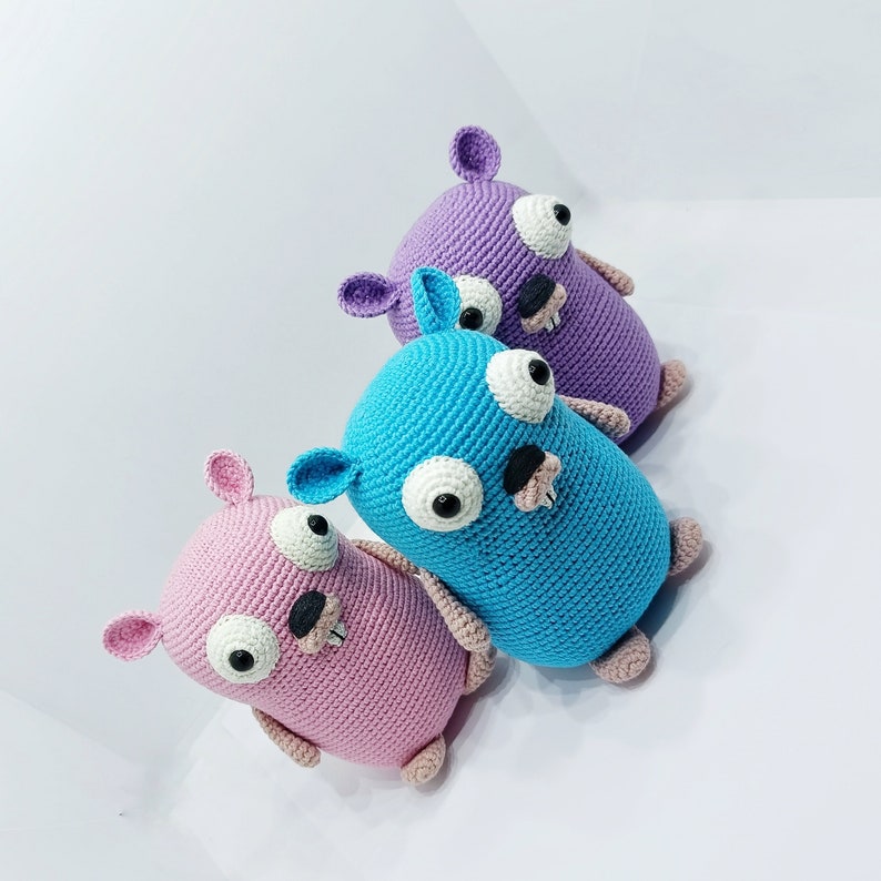 Golang Gopher Crochet Gopher Go Plush Toy Gopher Amigurumi Cute Coder ...