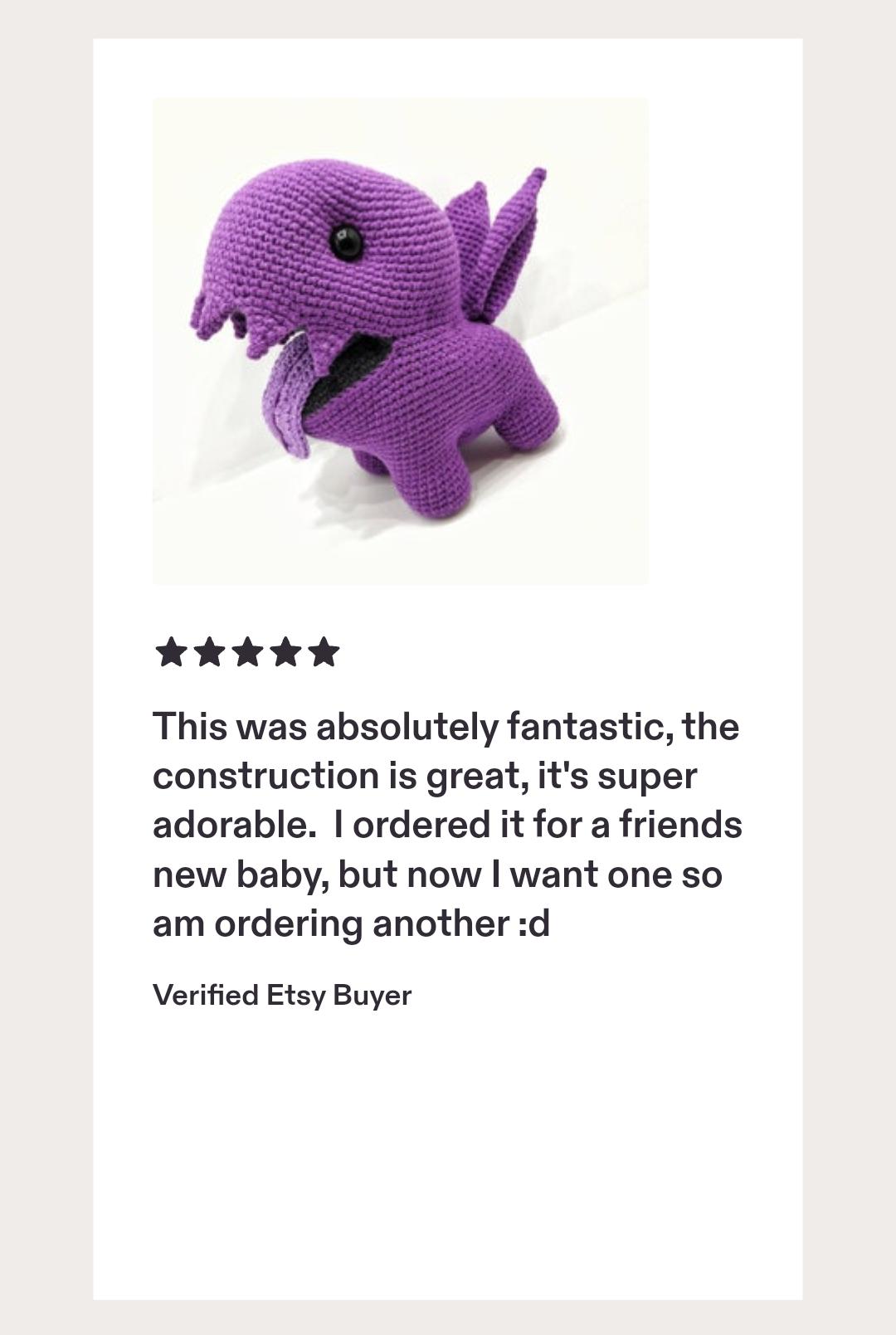 Crochet Zerg From Carbot Plush: Handmade Sci-fi Monster Toy