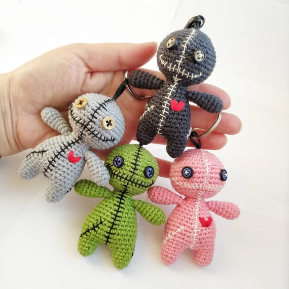 Baby Zombie Crochet Keychain SET of 2 Dools: Spooky Voodoo Doll