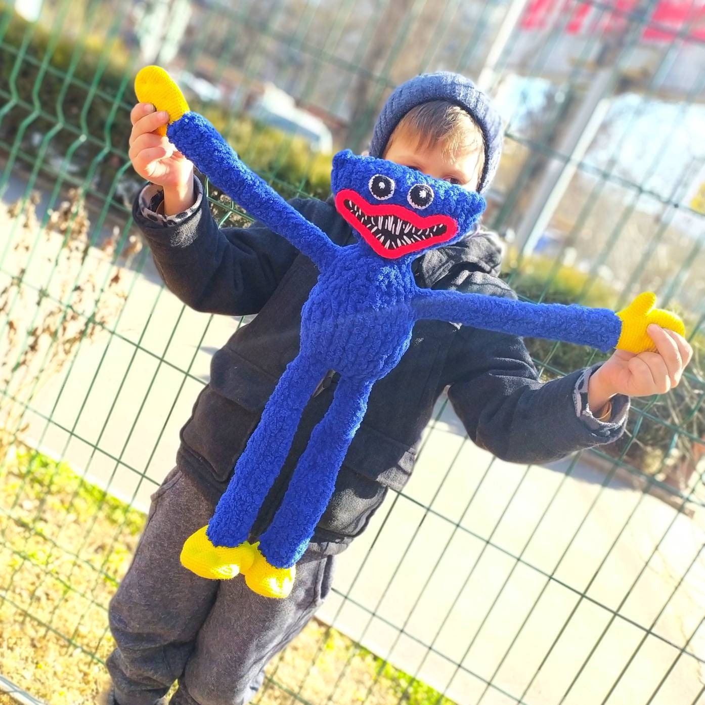 Handmade Huggy Wuggy Crochet Plush Poppy Playtime Plush Doll