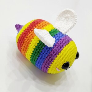 Crochet Pride Bee: LGBT Flag Bumble Bee Amigurumi