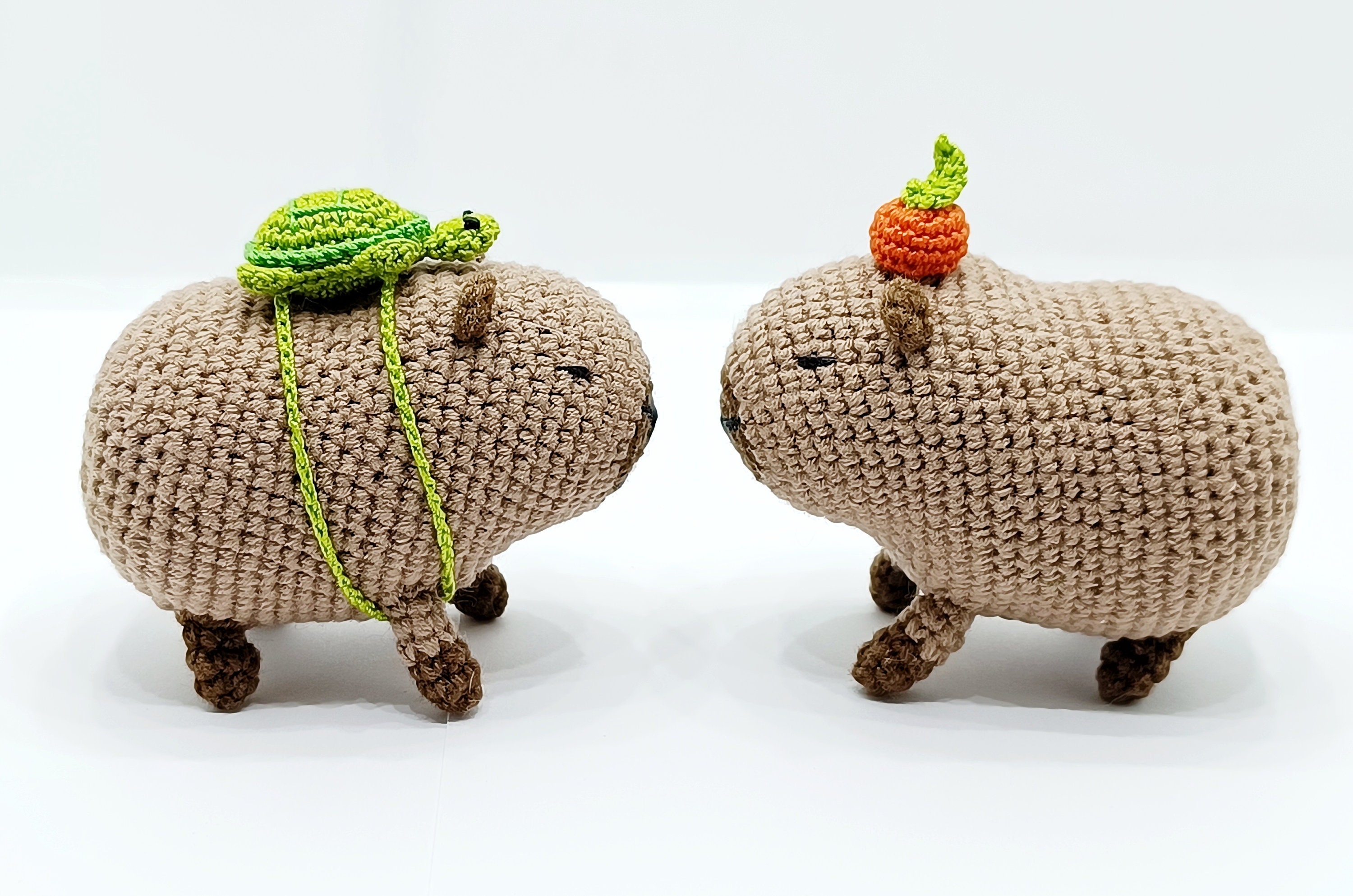 Nuovo Design 2023 Peluche Capibara Amigurumi Giocattolo all'Uncinetto Animale Cartone Animato Giocattolo di Peluche Chenille