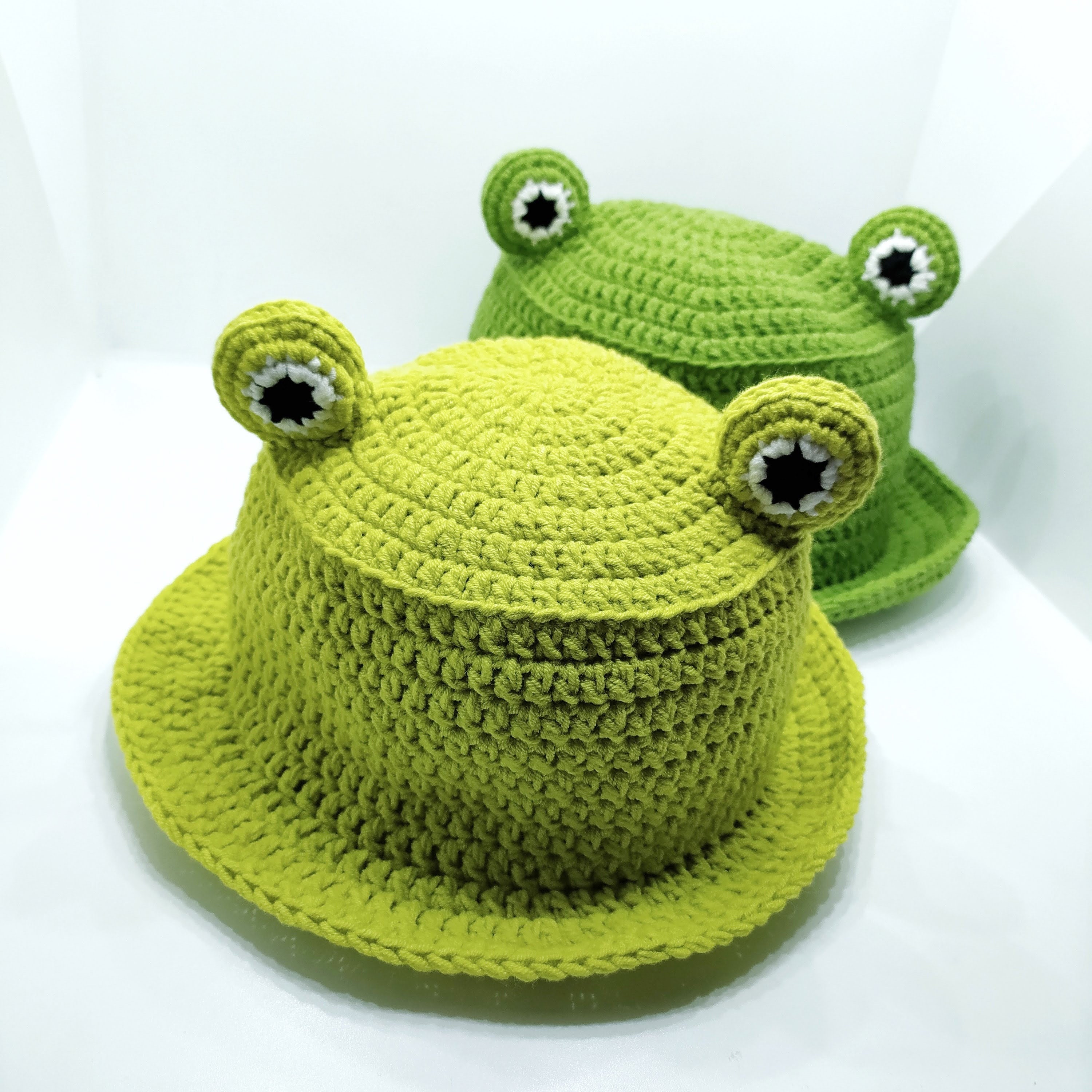 Frog bucket hat crochet Cute froggy hat Cottagecore hat Etsy