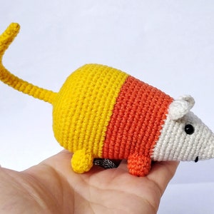 Rata de maíz dulce, peluche de Hora de aventuras, amigurumi de dibujos animados hecho a mano en crochet