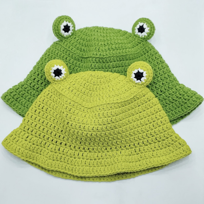 Gehaakte vissershoed: Cottagecore kikkermuts voor volwassenen en kinderen afbeelding 10