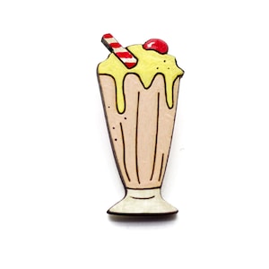 Riverdale milkshake wooden pin Riverdale inspired pin Archie Riverdale comics  Gift for Betty Cooper fans