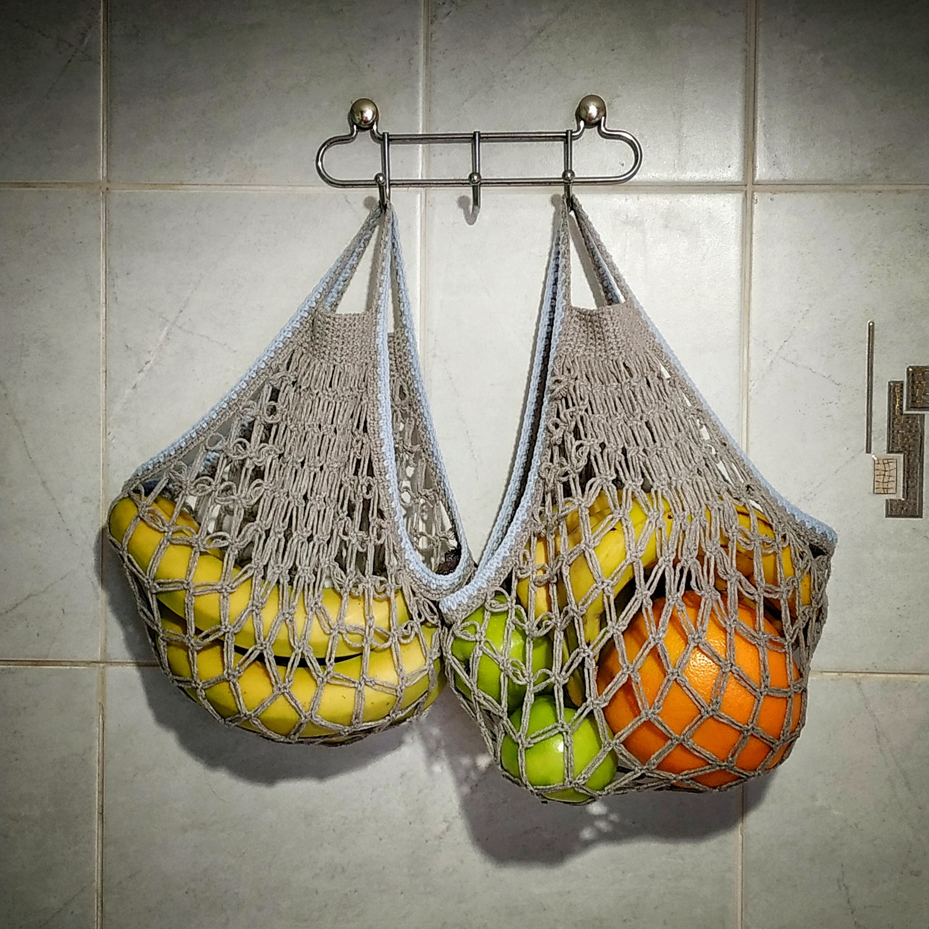 ObstHängematte unter Schrank häkeln Banane Obst Gemüse | Etsy