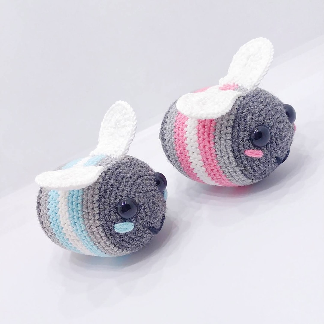 Crochet Pride Bee Plush: Demigirl Demiboy Bumble Bee Amigurumi - Etsy