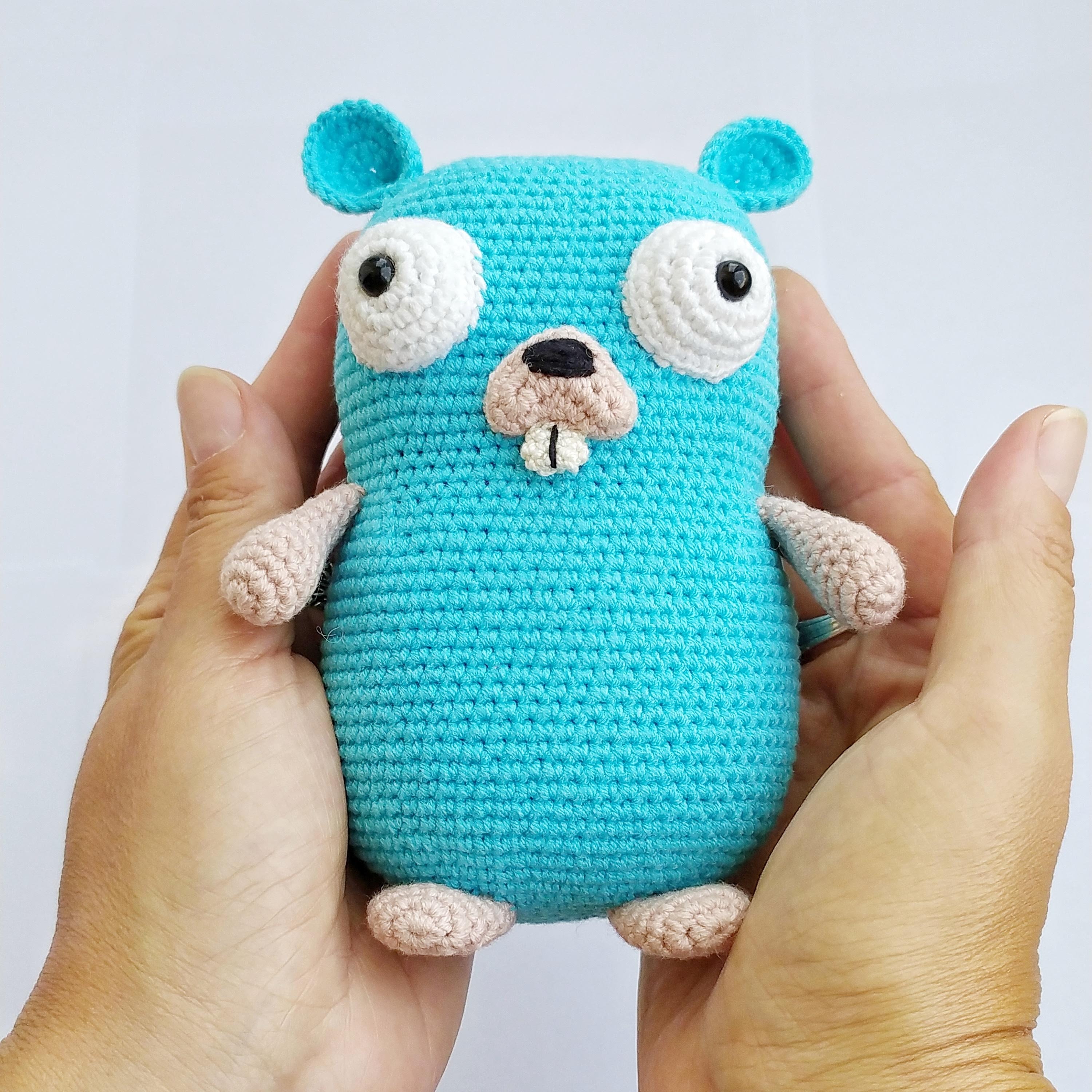 Gopher Go Plush Toy Golang Gopher Crochet Gopher Amigurumi Cute
