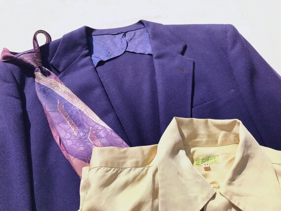 Sale Vintage 1940s 1950s Mens Rockabilly Teddy Boy Plum Navy Etsy