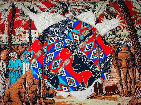 1980s NAVAJO Western CHIMAYO Aztec Multi Pattern … - image 6