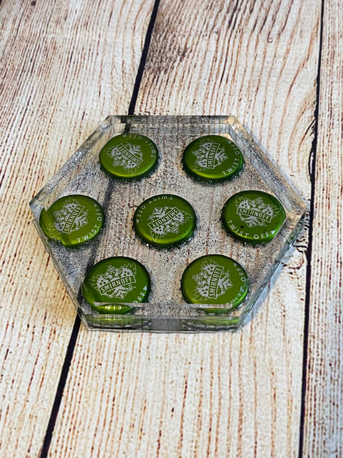 Beer Bottle Cap Coasters Epoxy Art Etsy