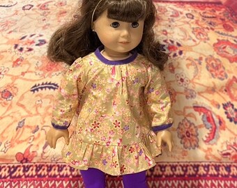 Tunic, Leggings and matching shoes - 18 inch doll