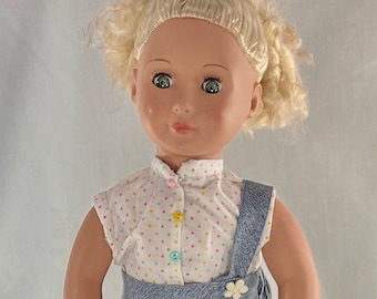 Skater Overalls and blouse for 18 inch dolls