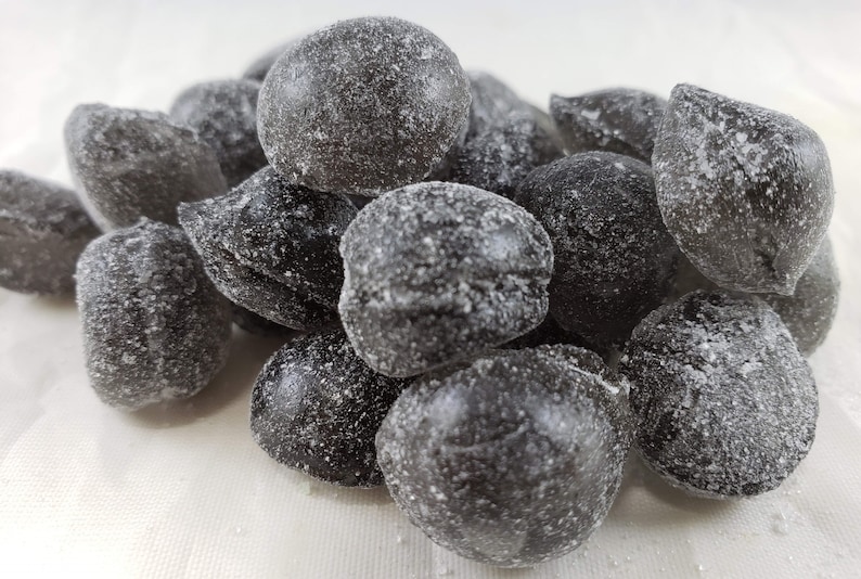 Lumps of Coal Licorice Hard Candy Drops 4.5 Ounces Etsy