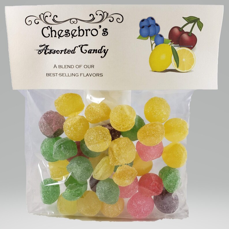 Assorted Flavored Hard Candy Drops 4.5 oz. Etsy