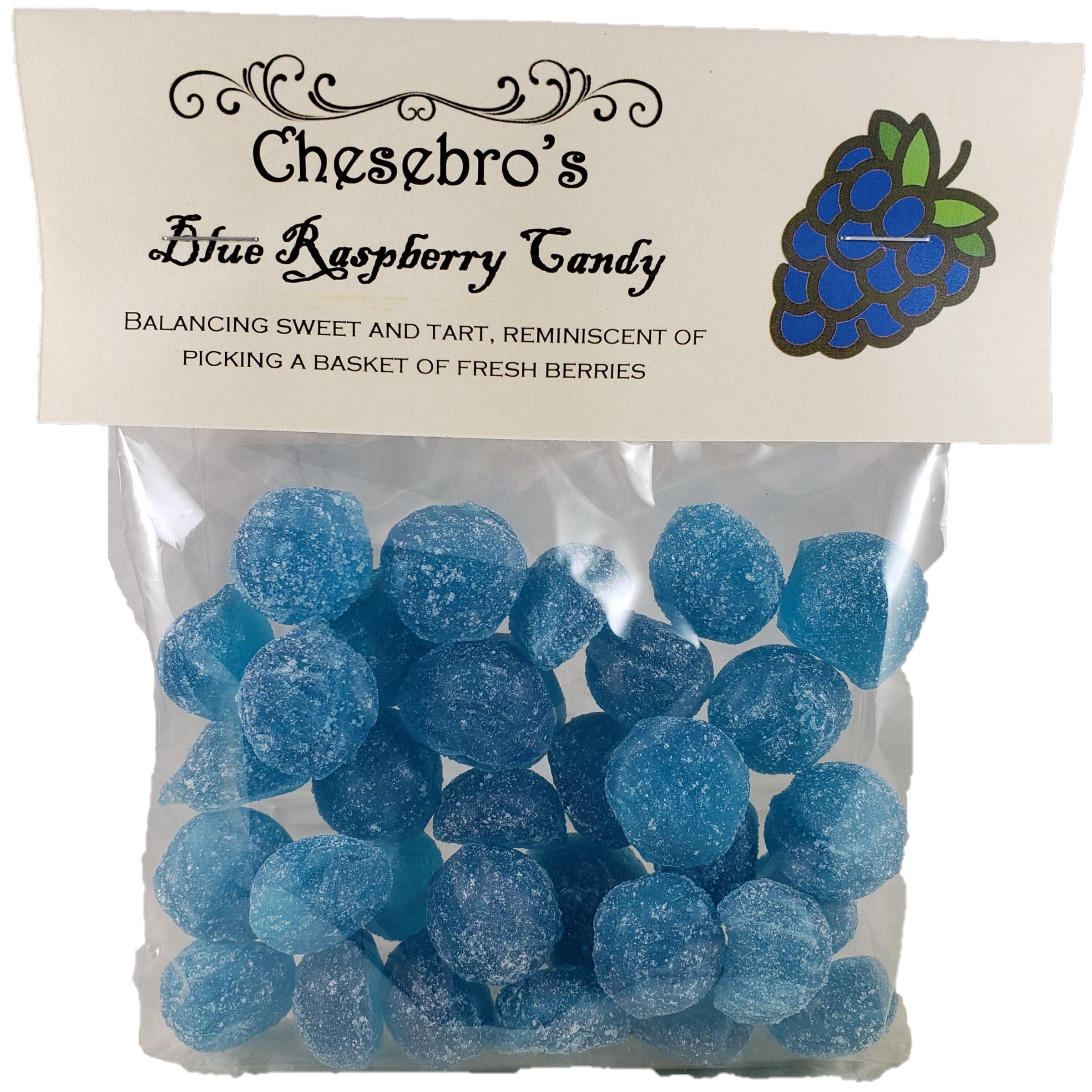 Blue Raspberry Hard Candy Drops 4.5 Ounces Etsy