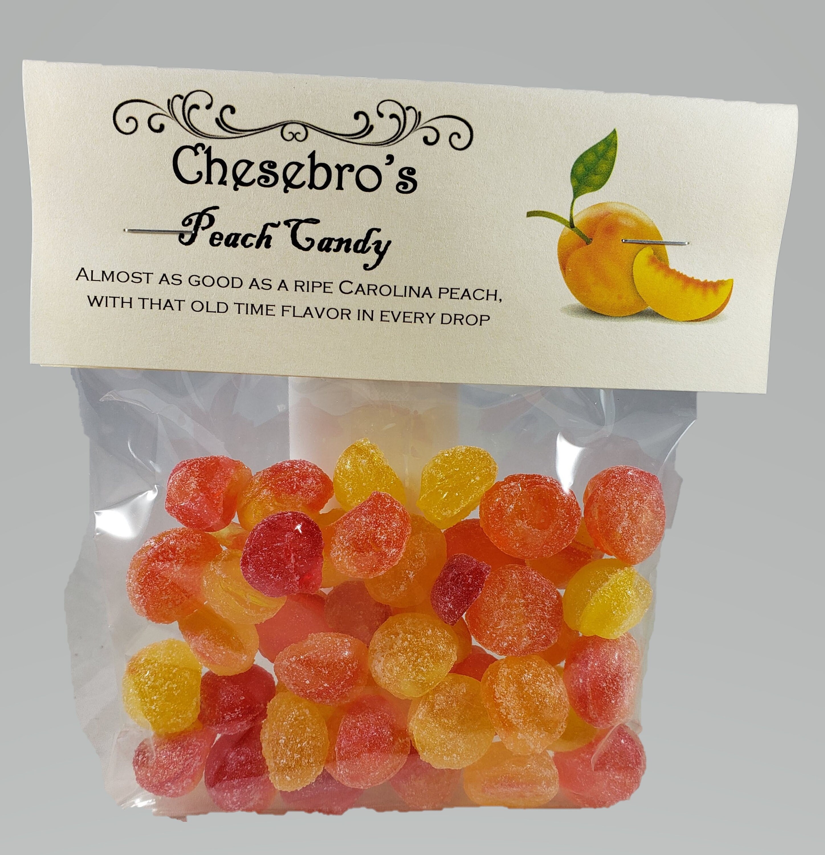 Peach Hard Candy Drops 4.5 Ounces Etsy