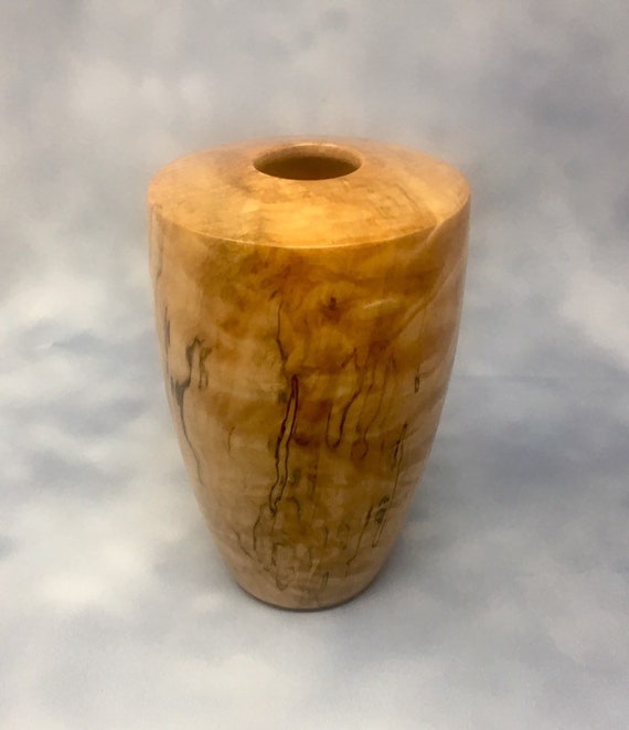 Spalted Quilted Maple Vase Spalted Maple Fine Art Woodturning Etsy