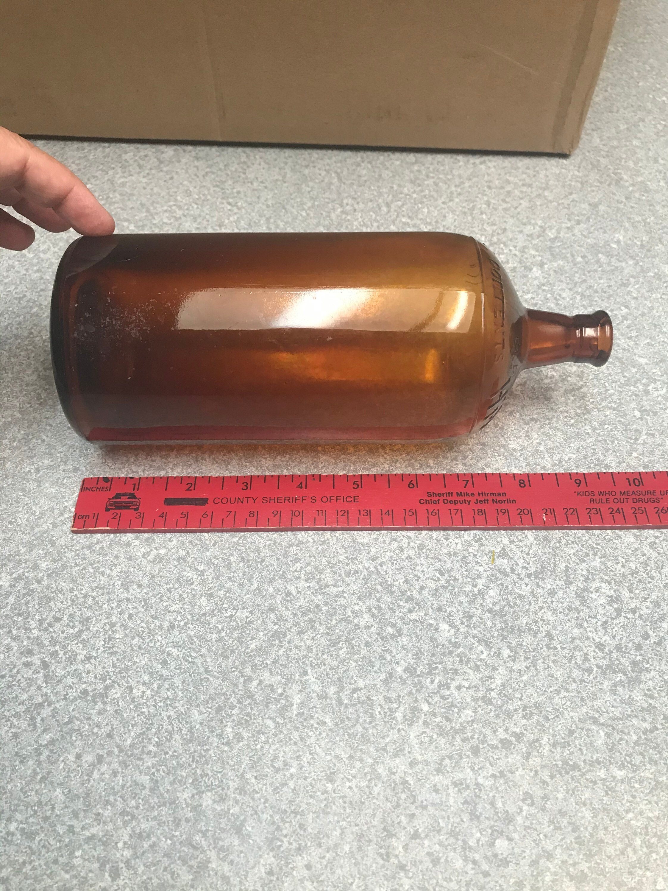 Hilex 1 Quart Brown Glass Bleach Bottle Embossed Label & Beau Etsy