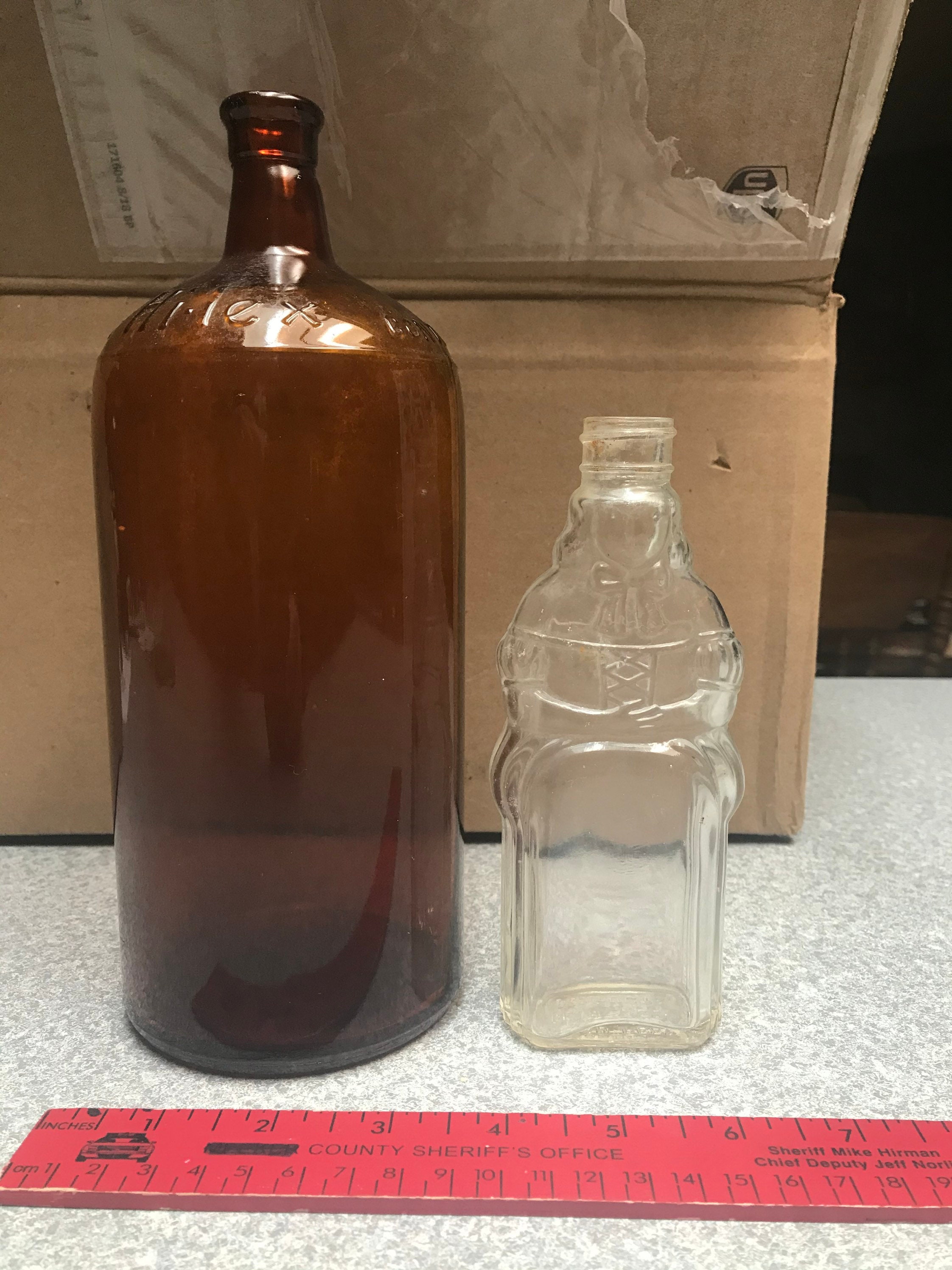 Hilex 1 Quart Brown Glass Bleach Bottle Embossed Label & Beau Etsy