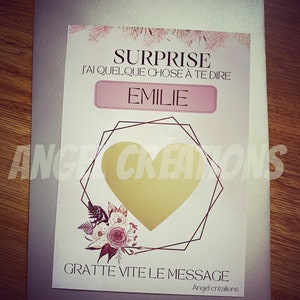 Carte à gratter personnalisable
