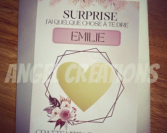 Carte à gratter personnalisable