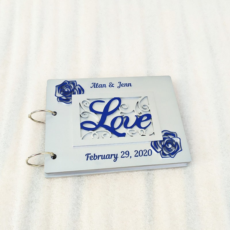 Royal Blue Wedding Guest Book - Etsy