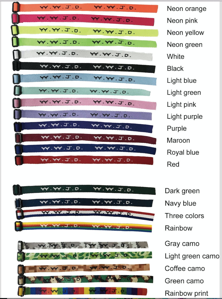 1 WWJD Woven Bracelet Religious Bracelet What Would Jesus Do Etsy