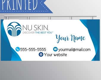 Nu Skin. Skincare consultant banner. Printed Banner-Custom banner. Design 2- 6x2.5ft