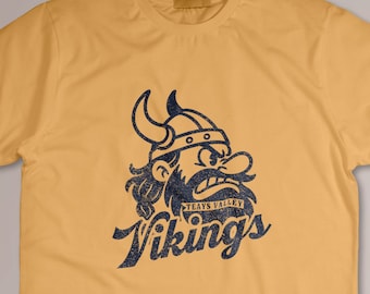 chemise vintage Teays Valley Vikings – T-shirt rétro esprit école pour tous les niveaux | T-shirt à manches courtes tri-blend premium