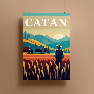 Sofortiger digitaler Download &quot;Catan&quot; Brettspiel Wandkunst, druckbare Kunstdruck Poster Für Brettspieler | Brettspiel Poster
