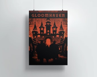 Téléchargement numérique instantané « Gloomhaven » Jeu de société Wall Art, Affiche d’impression d’art imprimable pour les joueurs de société | Affiches de jeux de société