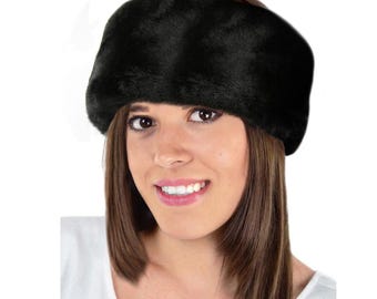Black Faux Fur Headband