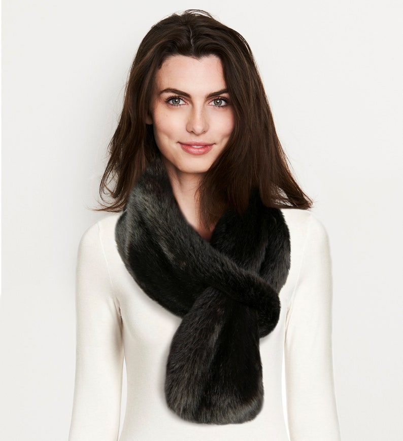 Faux Fur Scarf FUR BOTH SIDES Big & Beautiful Pull Through Etsy Australia