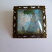 Broche épingle En Bronze Carrée Avec Cabochon Danseuse 25mm - Neuf Sans Emballage