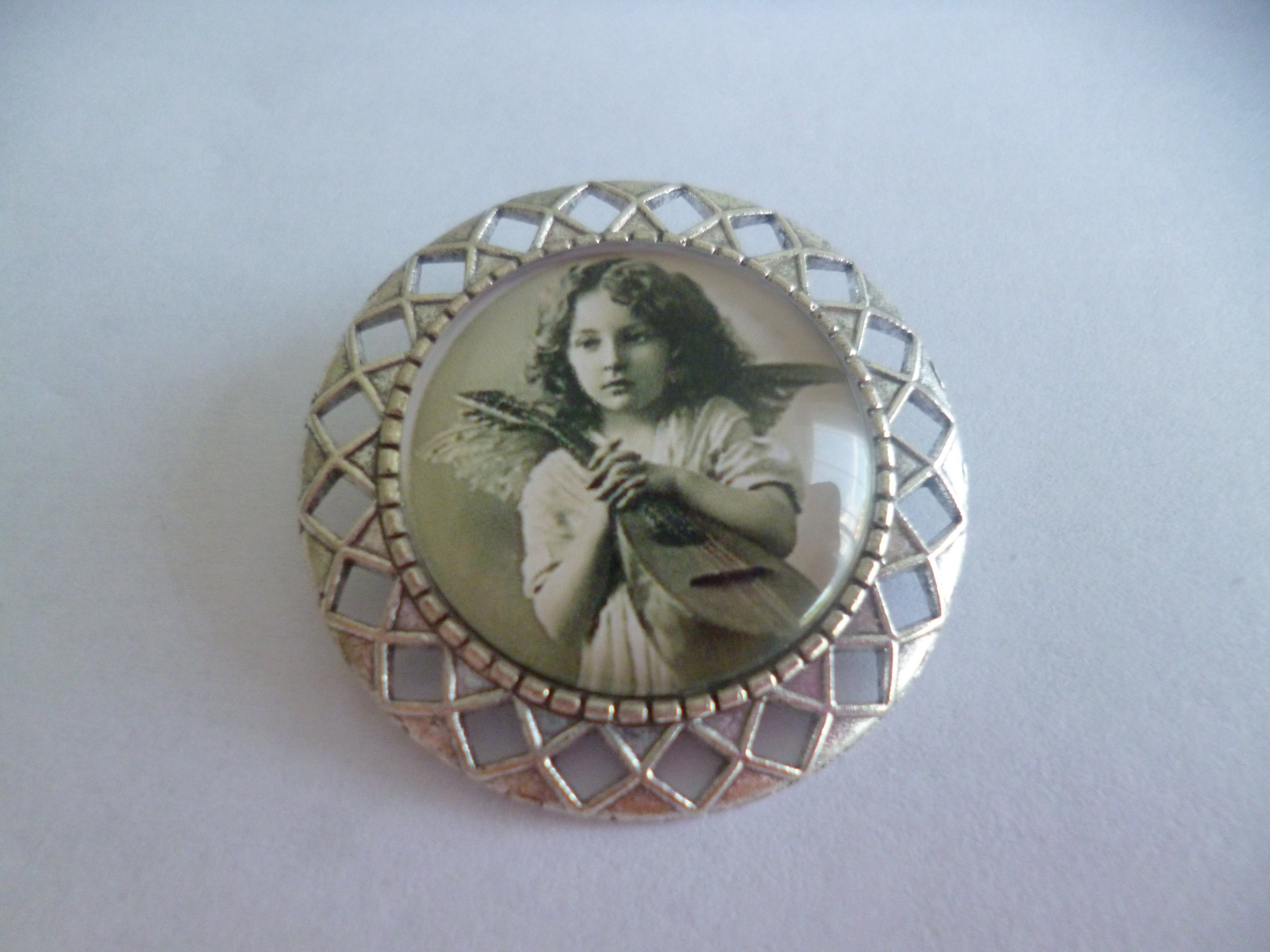 Broche Ancienne Porte-photo - Réf. 10568J - Occasion - Bijou Sentimental Vintage