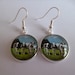 Boucles D'oreilles Argent Avec Cabochon écureuil 18mm - Neuf Sans Emballage