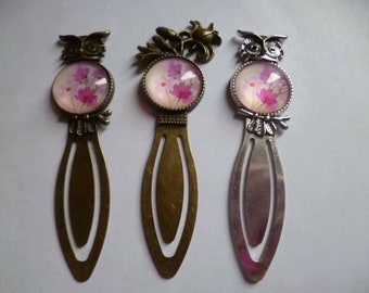 20mm pink flower cabochon bookmark, mini price