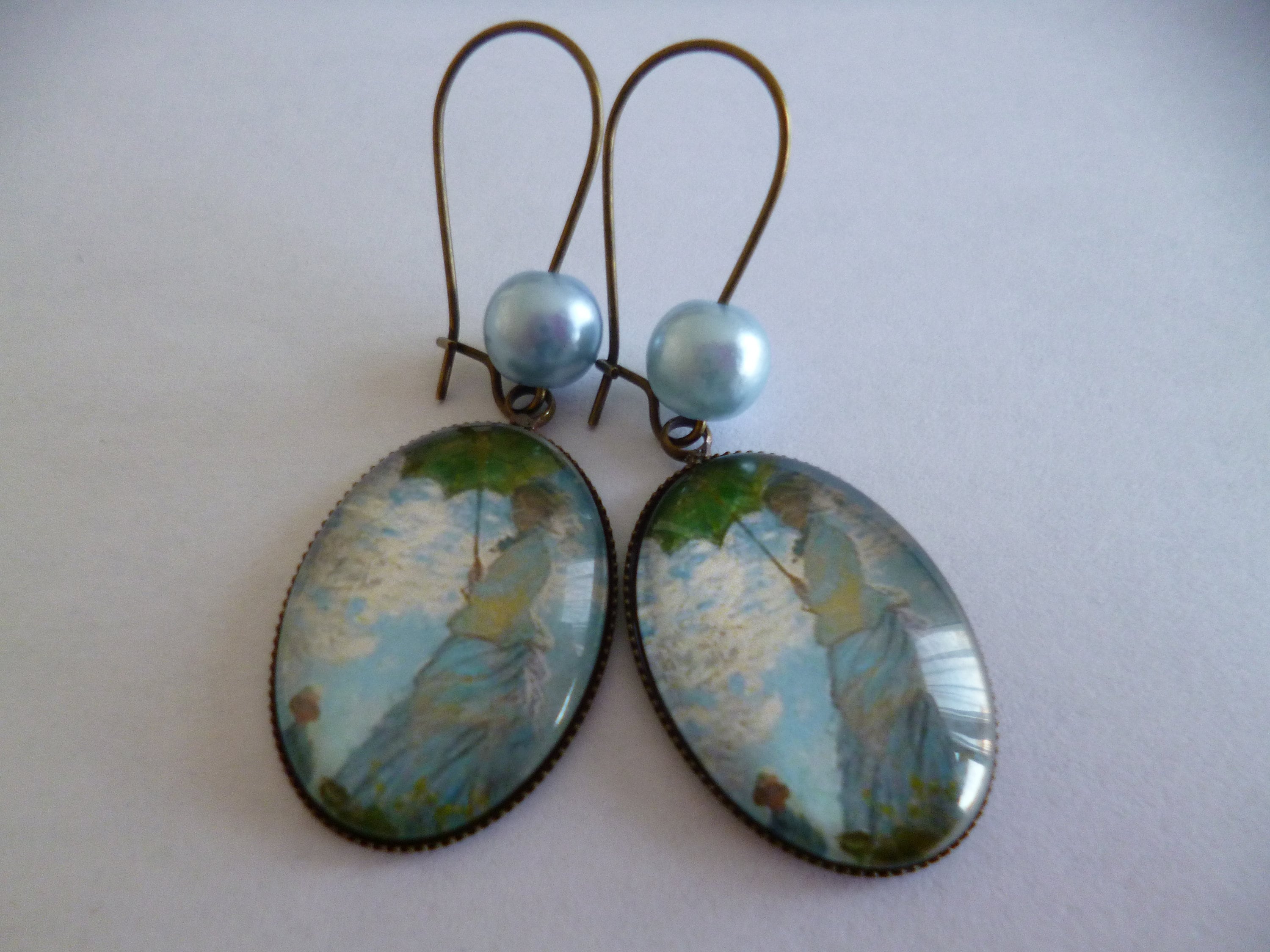 Boucles d'oreilles crochets coeurs romantiques saint-valentin amour