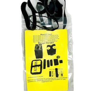 Heavy Duty Custom Rubber Bands Ranger Bands® Big Mix 27 Pack Made of EPDM Rubber Heavy items like Clay Molds Ceramic & Pottery Supplies