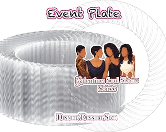 Galentine Girls Night Plastic Plates | Custom Dinner | Dessert Plates