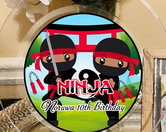 Birthday Ninja Theme Party Plate| Ninja Birthday|Happy Birthday| 10 or 7 in size| Celebration|Disposables Plates|Fast Shipping