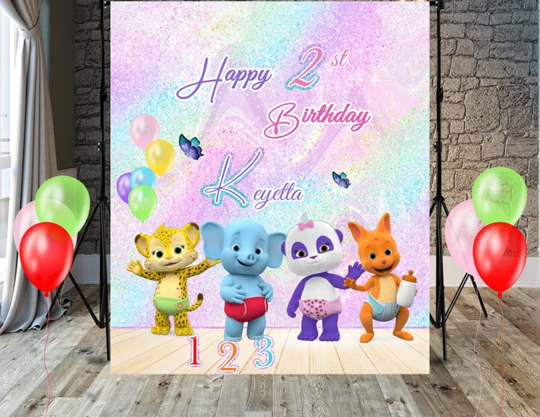 Word Party Backdrop/pastel Color Theme/theme/birthday/ Etsy